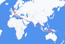 Flug frá Darwin, Ástralíu til Tórínó, Ítalíu