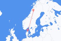 Vluchten van Aalborg naar Hemavan