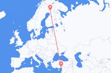 Flyreiser fra Adana, til Rovaniemi