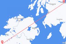 Flyreiser fra Knock, Irland til Edinburgh, Skottland
