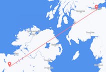 Flyreiser fra Knock, Mayo fylke, Irland til Edinburgh, Skottland