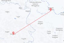 Vluchten van Belgrado, Servië naar Sarajevo, Bosnië en Herzegovina