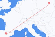 Vols de Varsovie, Pologne pour Saragosse, Espagne