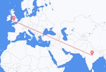 Flights from Jabalpur, India to Bristol, England