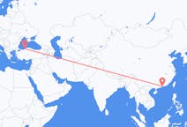 Flyreiser fra Shenzhen, Kina til Zonguldak, Tyrkia