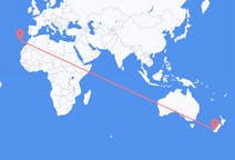 Flyg från Komani, Nya Zeeland till Funchal, Portugal