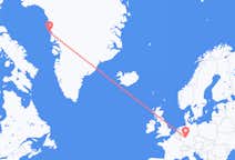 グリーンランドのウペルナビクから、ドイツのフランクフルトまでのフライト