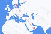 Flüge von Salala, der Oman nach Ronneby, Schweden