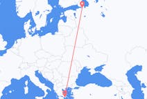 Vluchten van Athene, Griekenland naar Sint-Petersburg, Rusland