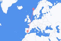 Vluchten van Malaga, Spanje naar Ålesund, Noorwegen