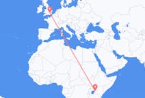 Flyreiser fra Kisumu, Kenya til London, England