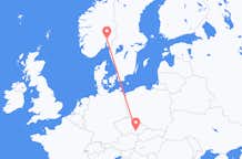 Flyg från Oslo, Norge till Brno, Tjeckien