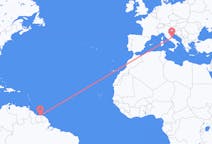 Flyreiser fra Paramaribo, Surinam til Pescara, Italia