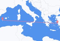 Flights from Samos, Greece to Ibiza, Spain