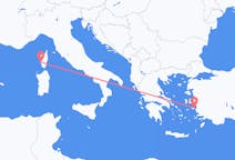 出发地 法国阿雅克肖目的地 希腊萨摩斯的航班