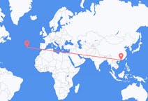 Flyg från Macau, Macau till Horta, Azorerna, Portugal