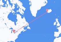 Loty z Windsor w Kanadzie do Reykjaviku na Islandii