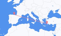 出发地 西班牙出发地 桑坦德目的地 希腊科斯岛的航班