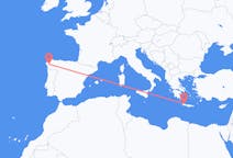 出发地 西班牙圣地亚哥·德孔波斯特拉目的地 希腊哈尼亚的航班