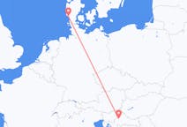 Flyg från Zagreb, Kroatien till Esbjerg, Danmark