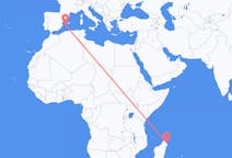 出发地 马达加斯加出发地 桑巴瓦目的地 西班牙伊维萨岛的航班