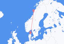 Flights from Sandnessjøen to Aalborg