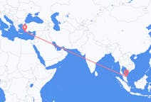 出发地 马来西亚出发地 瓜拉登嘉楼目的地 希腊罗得岛的航班