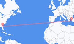 Flyrejser fra Jacksonville, USA til Ikaria, Grækenland
