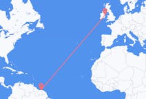Flights from from Paramaribo to Dublin