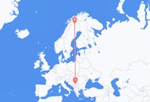 Flyrejser fra Kraljevo, Serbien til Kiruna, Sverige