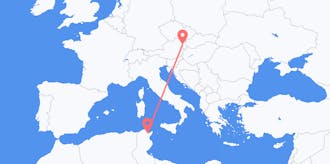 Flights from Tunisia to Austria