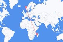 Flights from Morondava, Madagascar to Bergen, Norway