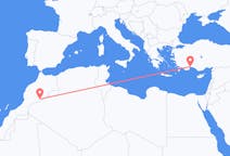 出发地 摩洛哥出发地 扎戈拉目的地 土耳其安塔利亚的航班
