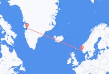 Vluchten van Ilulissat naar Haugesund