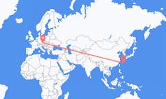 Flyrejser fra Kume Island, Japan til Linz, Østrig