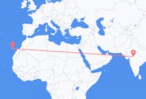 Flyreiser fra Indore, India til Tenerife, Spania