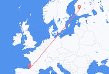 Flyg från Tammerfors, Finland till Biarritz, Frankrike