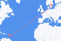 Flyreiser fra Saint Vincent, St. Vincent og Grenadinene til Växjö, Sverige