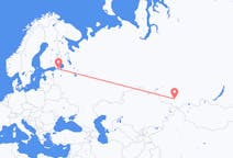 Vols depuis la ville de Gorno-Altaïsk vers la ville de Saint-Pétersbourg