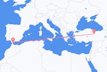 Flyg från Gibraltar, Gibraltar till Sivas, Turkiet