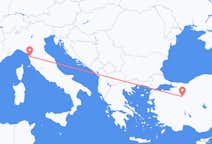 Loty z Eskişehir, Turcja do Pizy, Włochy