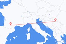 Flyg från Belgrad, Serbien till Toulouse, Frankrike