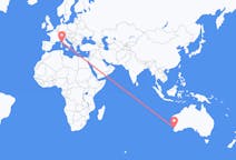 出发地 澳大利亚伯斯目的地 法国巴斯蒂亚的航班