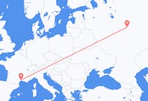 Fly fra Nizjnij Novgorod til Montpellier