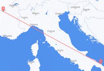 Flyrejser fra Lyon, Frankrig til Brindisi, Italien