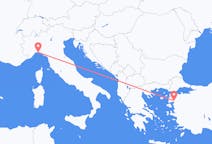 Flüge von Edremit, die Türkei nach Genua, Italien