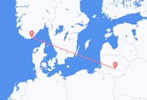 Loty z Kowno, Litwa z Kristiansand, Norwegia