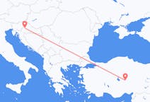 出发地 克罗地亚出发地 萨格勒布目的地 土耳其内夫谢希尔的航班