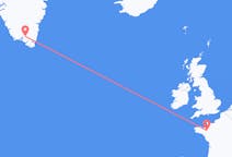 Flyg från Rennes, Frankrike till Narsarsuaq, Grönland