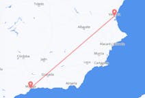 Vluchten van Malaga, Spanje naar Valencia, Spanje